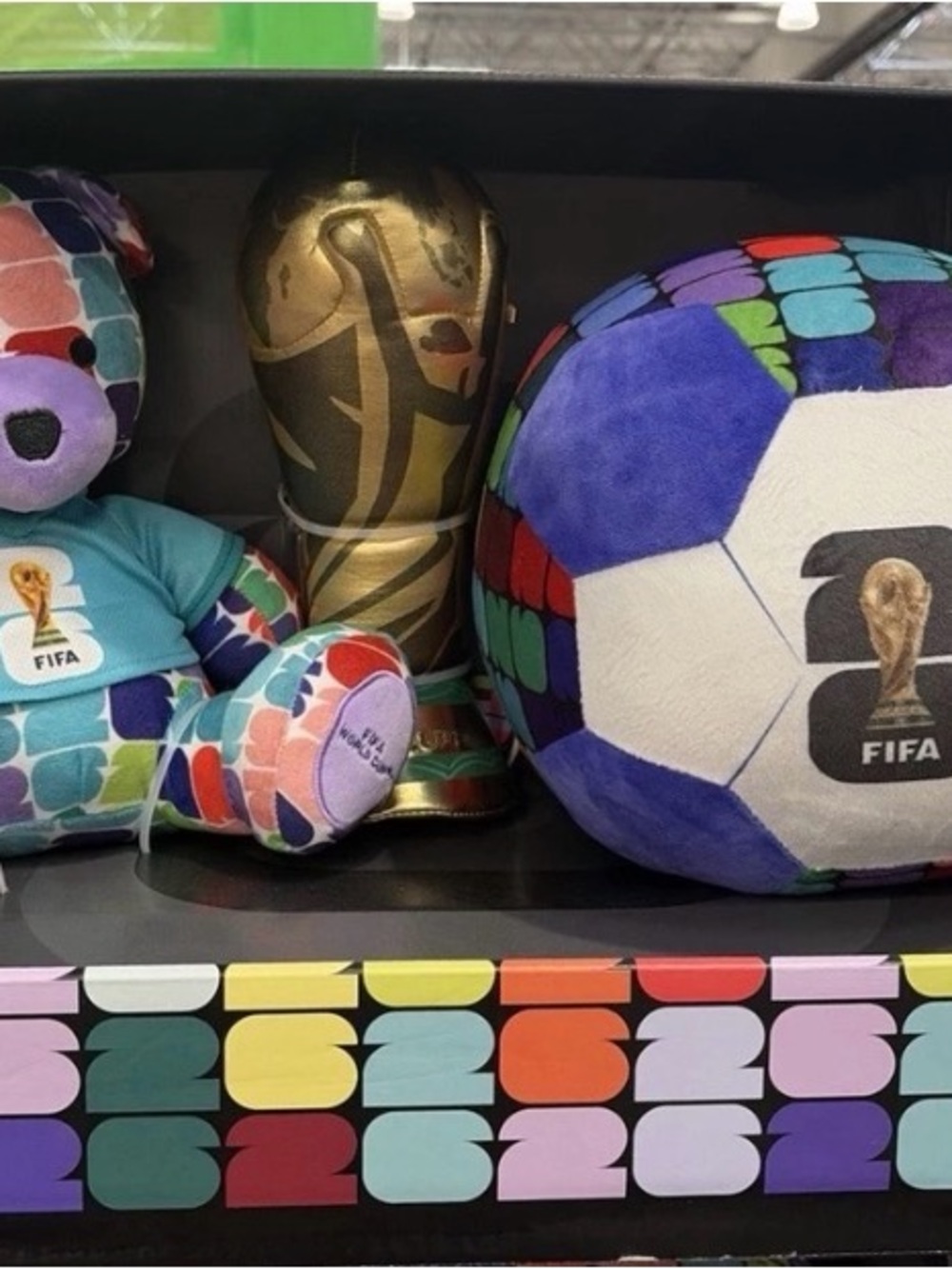 Plush Soccer Ball and Teddy Set - Multicolor FIFA 2026